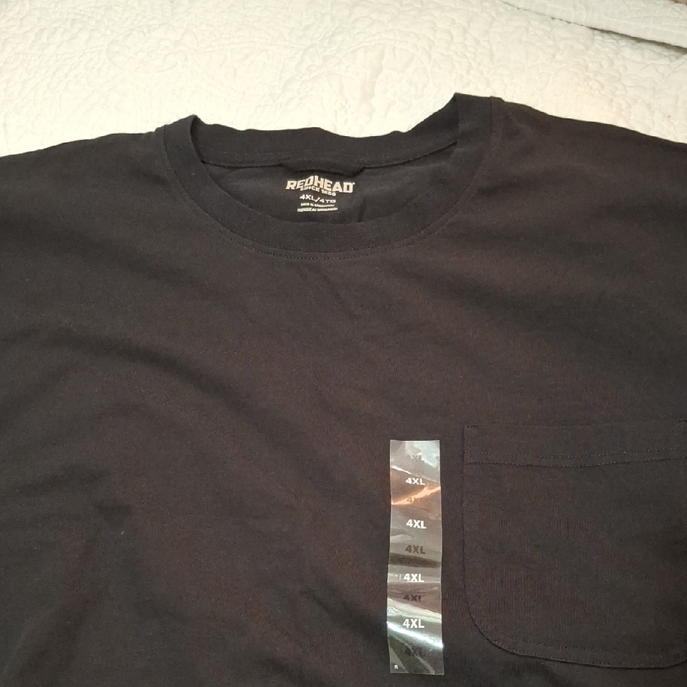 Mens RedHead Black Short Sleeve Tee Classic Crew Neck